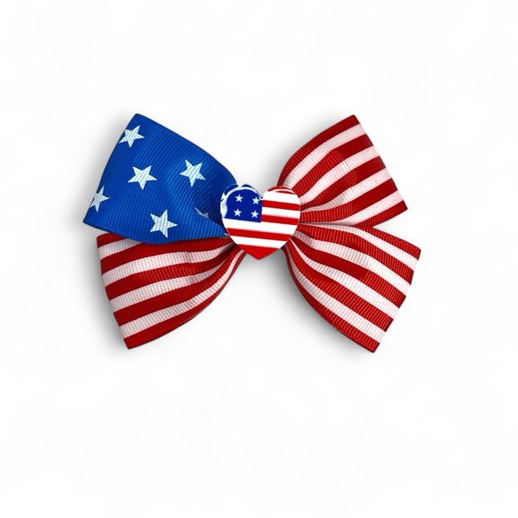 Americana 🇺🇸 Hair Bows and USA Bracelet Set - Picture 3 of 8